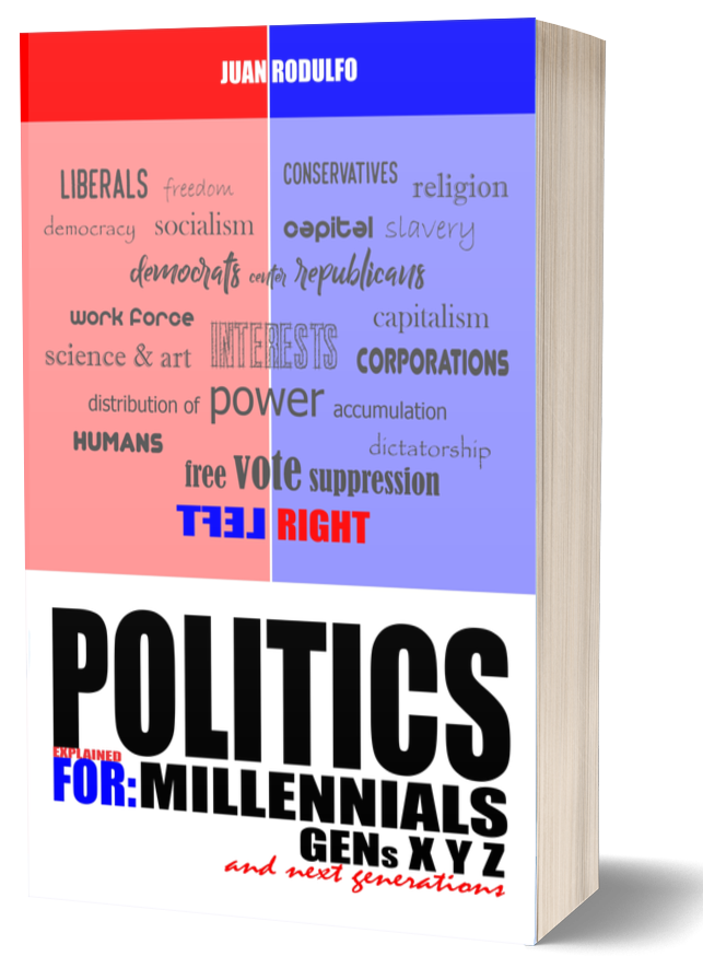 Politics explained for Millennials, GENs XYZ and future generations by Juan Rodulfo