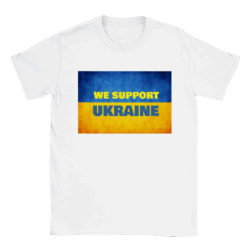 We Support Ukraine Classic Unisex Crewneck T-shirt White