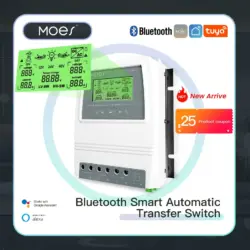 Smart Dual Power Controller 80A Automatic Transfer Switch for Off Grid Solar Wind System ATS DC 12/24/48V AC 110/220V