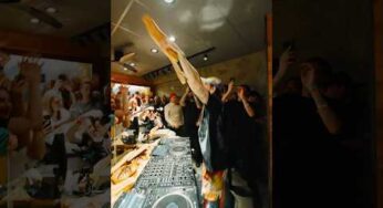 A full on rave with Steve Aoki in a bakery in Alpe d’Huez. Who needs cakes when you have baguettes?