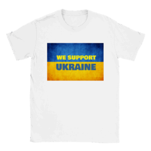 We Support Ukraine Classic Unisex Crewneck T-shirt White